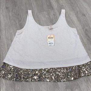 NWT! Tank with sequin details